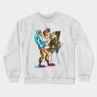 Male artist hand drawn Crewneck Sweatshirt